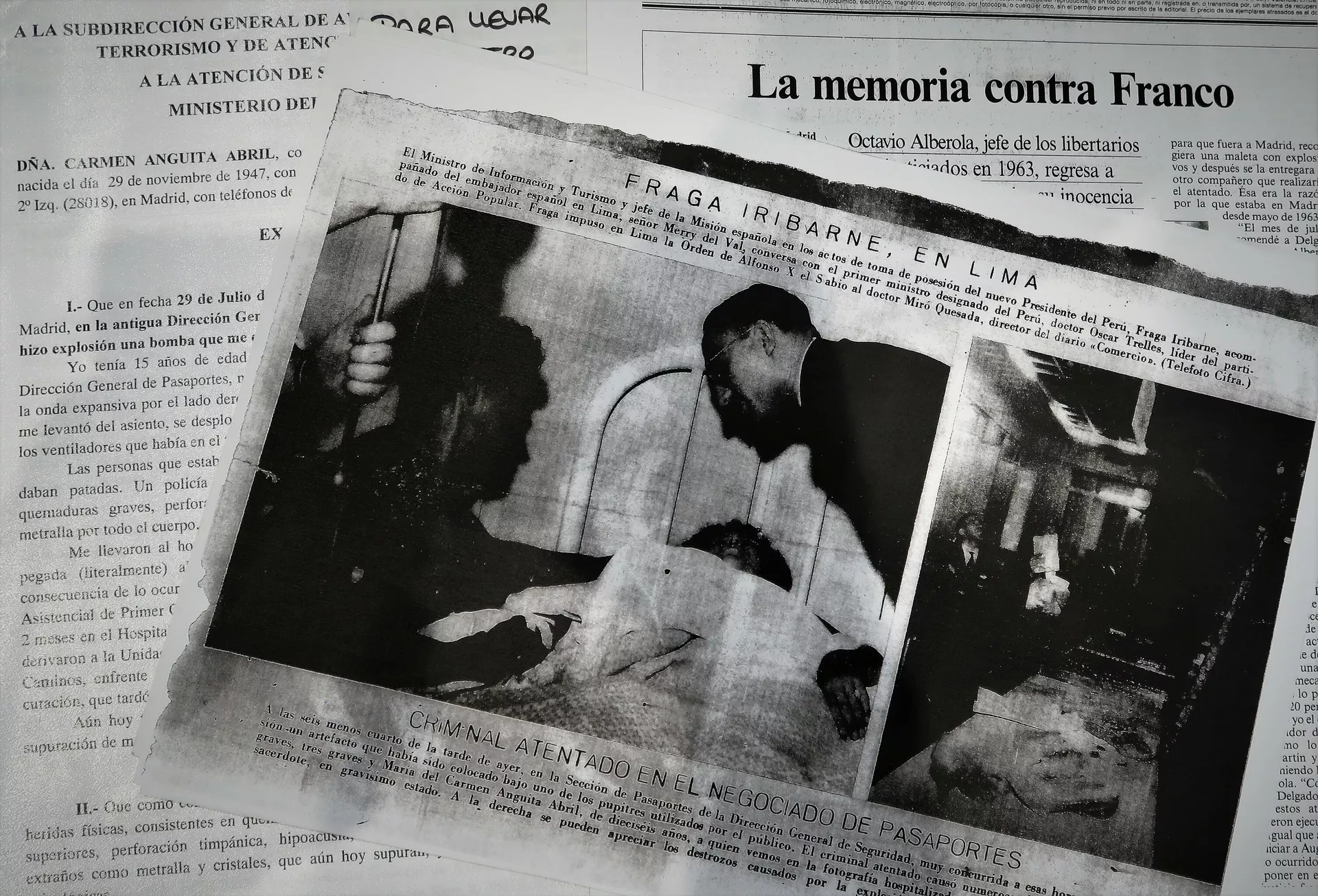 Recortes de prensa y documentos sobre el atentado de Carmen Anguita, víctima de terrorismo en España Recortes de prensa y documentos sobre el atentado de Carmen Anguita, víctima de terrorismo en España - Sputnik Mundo, 1920, 01.06.2021