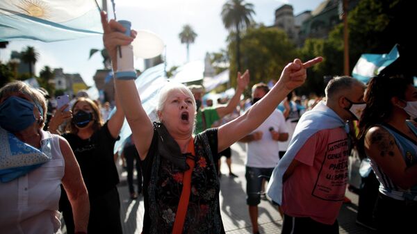 Protestas en Argentina (archivo) - Sputnik Mundo