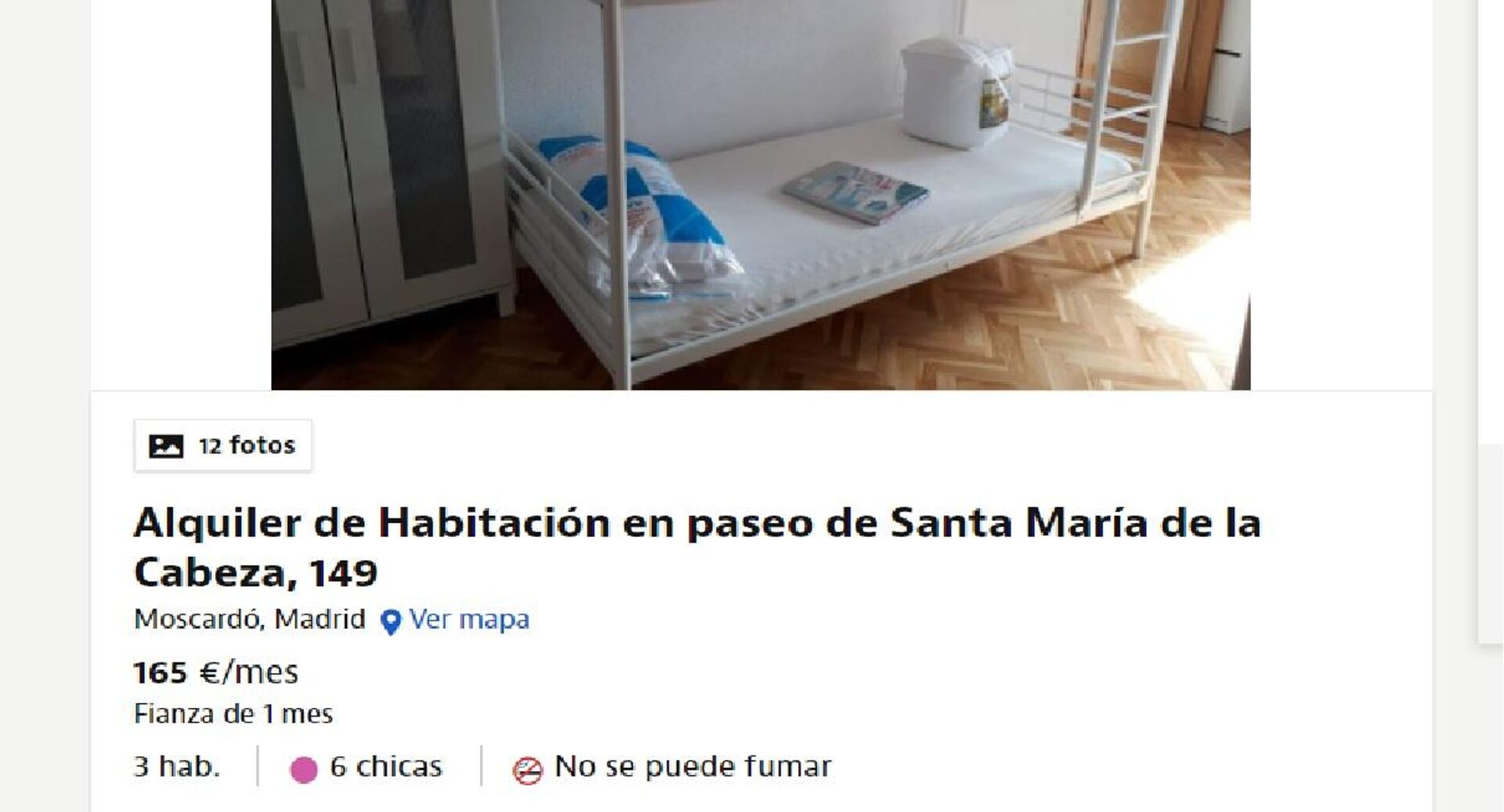 Anuncio de una habitación compartida en un barrio del sur de Madrid - Sputnik Mundo, 1920, 03.06.2021