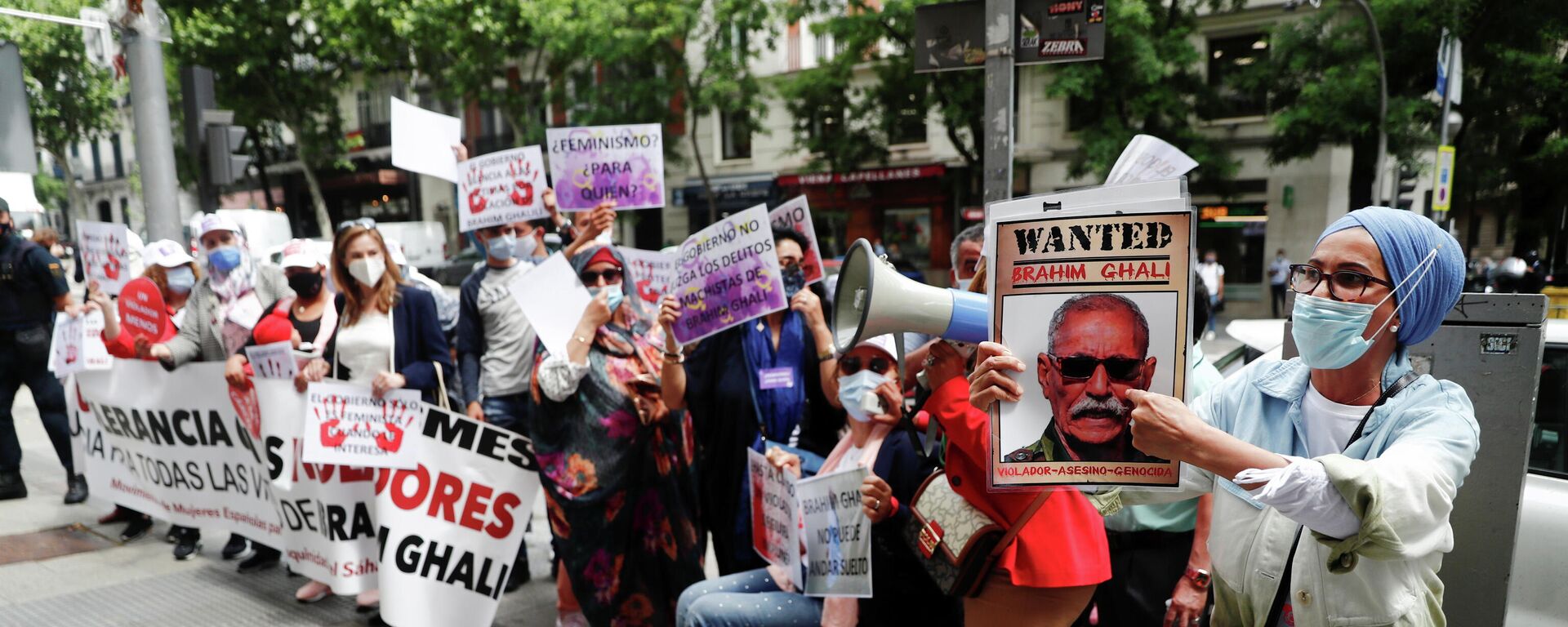 Una protesta en España conta Brahim Ghali - Sputnik Mundo, 1920, 04.06.2021