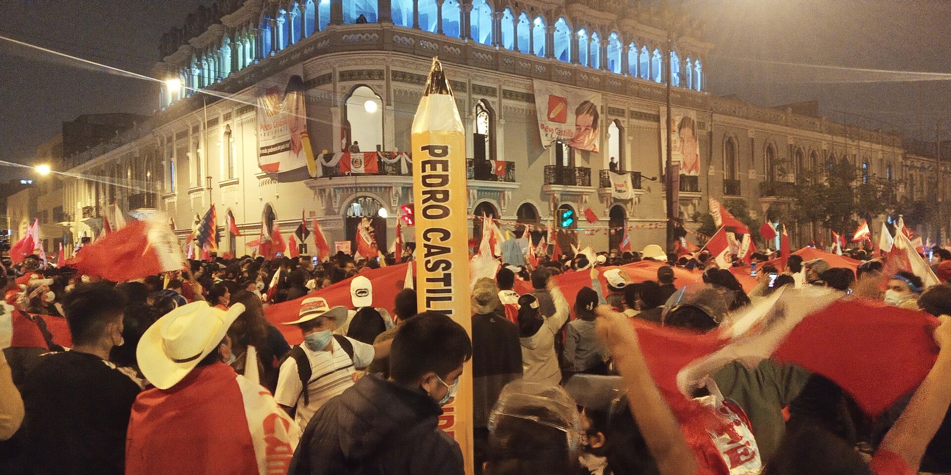 Vigilia en favor de Pedro Castillo  - Sputnik Mundo, 1920, 08.06.2021