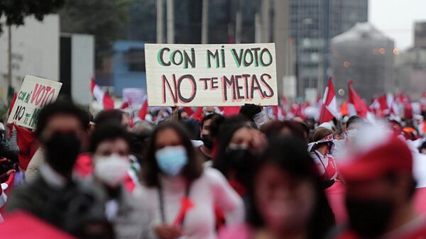 Manifestaciones en Perú - Sputnik Mundo