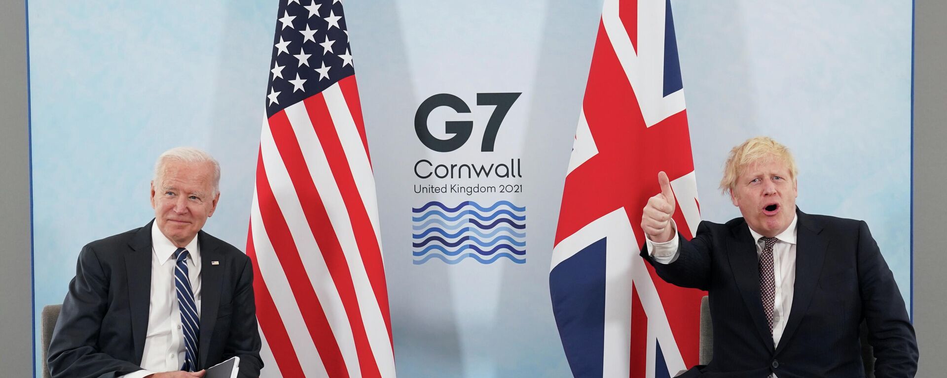El presidente de EEUU, Joe Biden, y el primer ministro británico, Boris Johnson - Sputnik Mundo, 1920, 10.06.2021