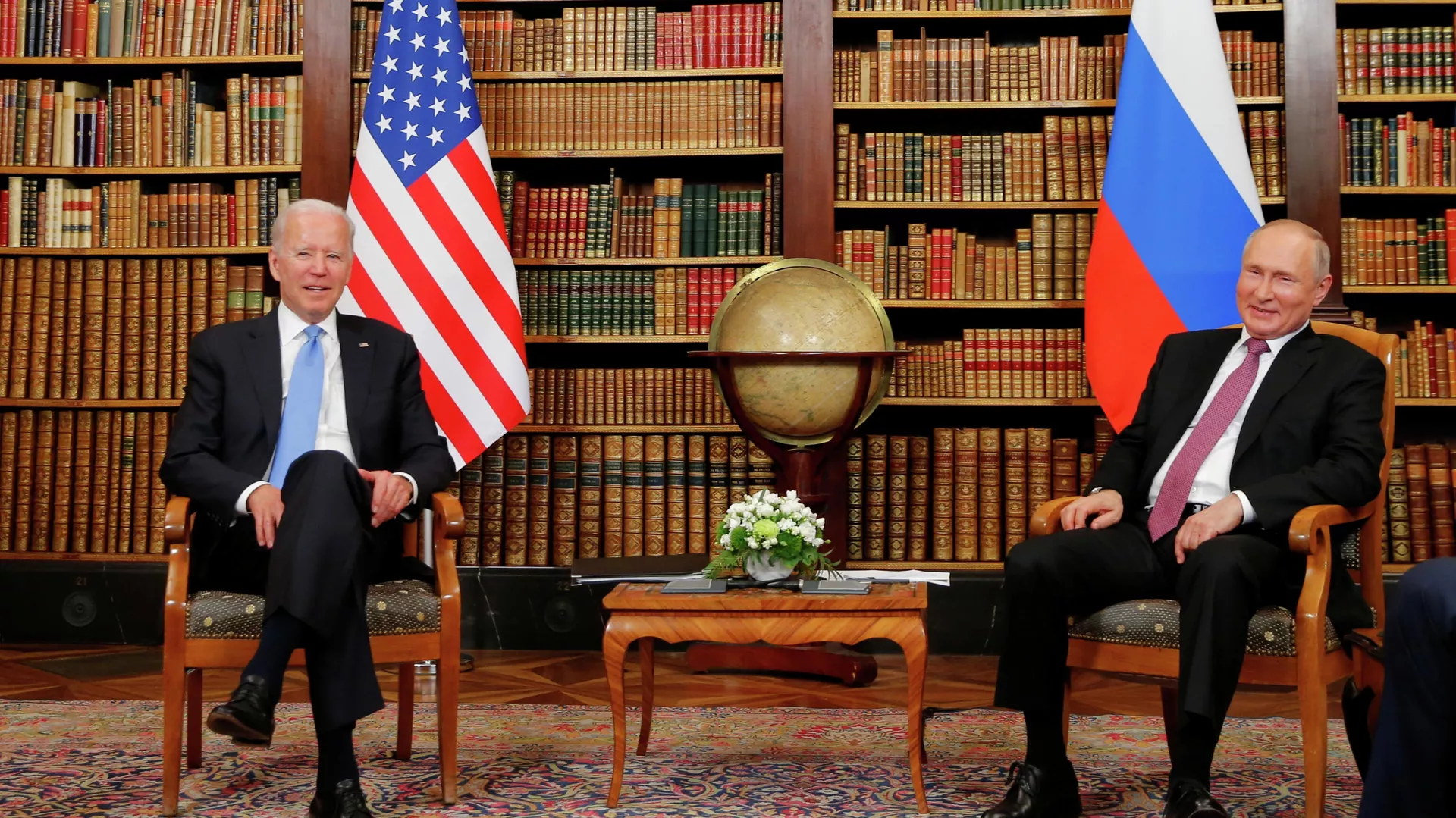 El presidente estadounidense, Joe Biden, y el presidente de Rusia, Vladímir Putin