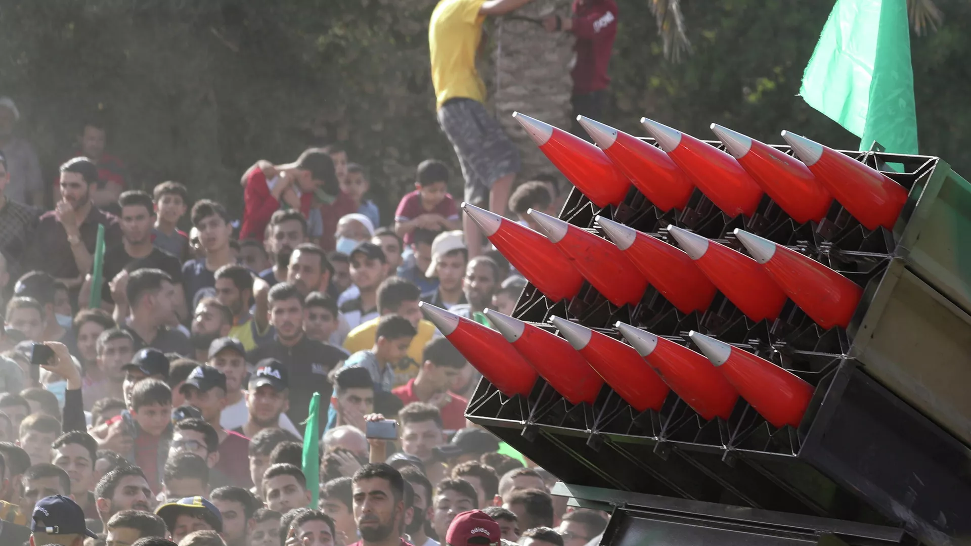 Una marcha anti-israelí en Gaza Una marcha anti-israelí en Gaza