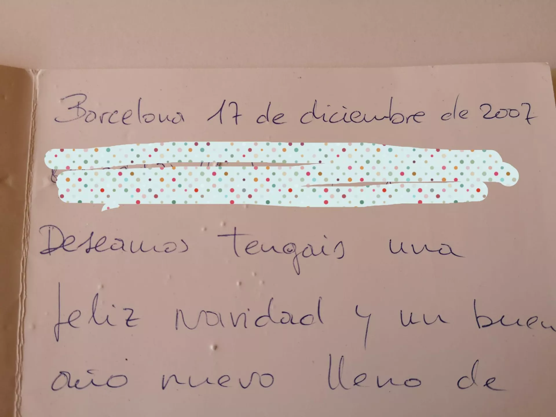 Dedicatoria en el interior de la postal navideña Dedicatoria en el interior de la postal navideña - Sputnik Mundo, 1920, 21.06.2021