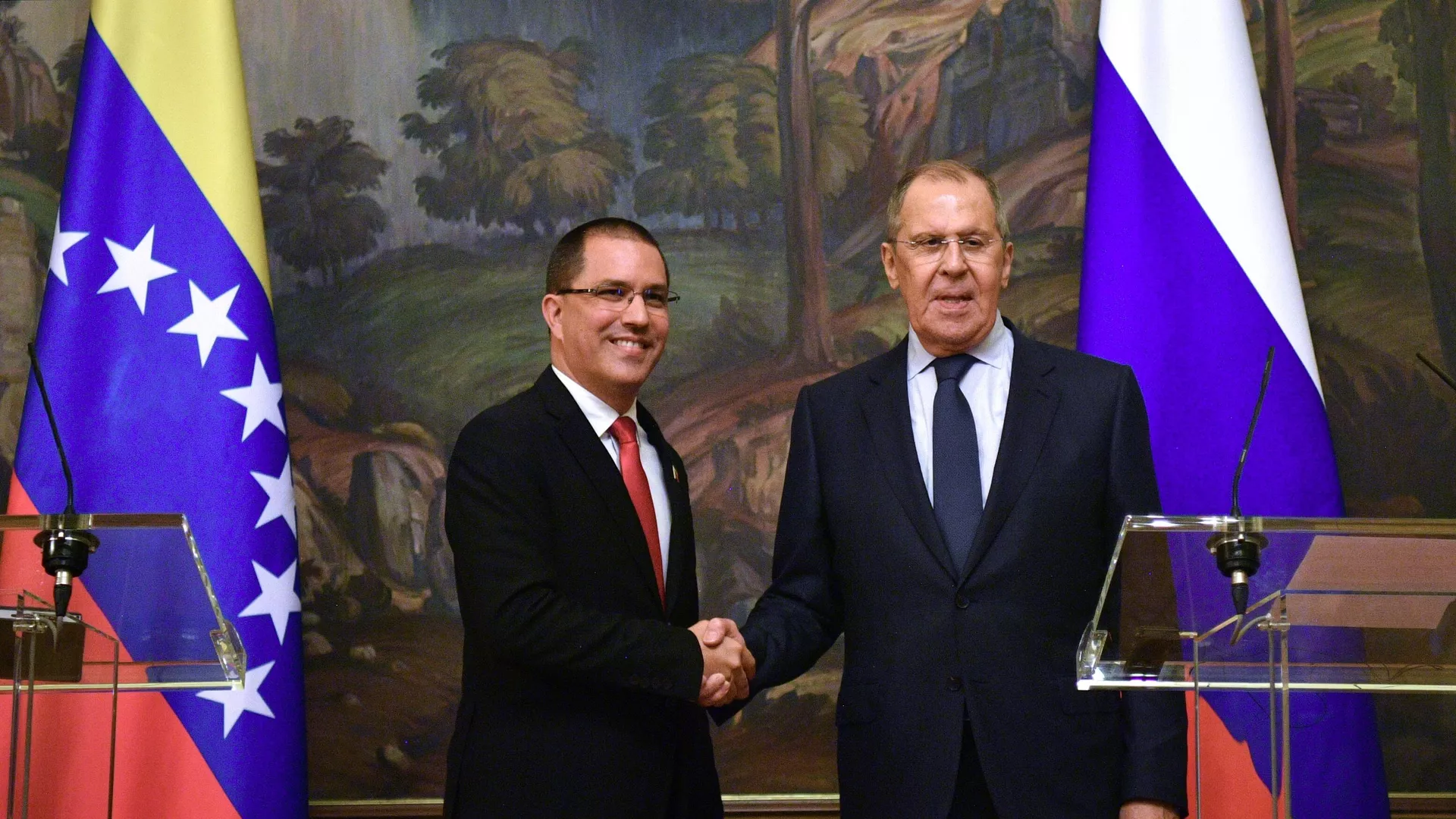 Los ministros de Exteriores de Venezuela y Rusia, Jorge Arreaza y Serguéi Lavrov Los ministros de Exteriores de Venezuela y Rusia, Jorge Arreaza y Serguéi Lavrov - Sputnik Mundo, 1920, 22.06.2021