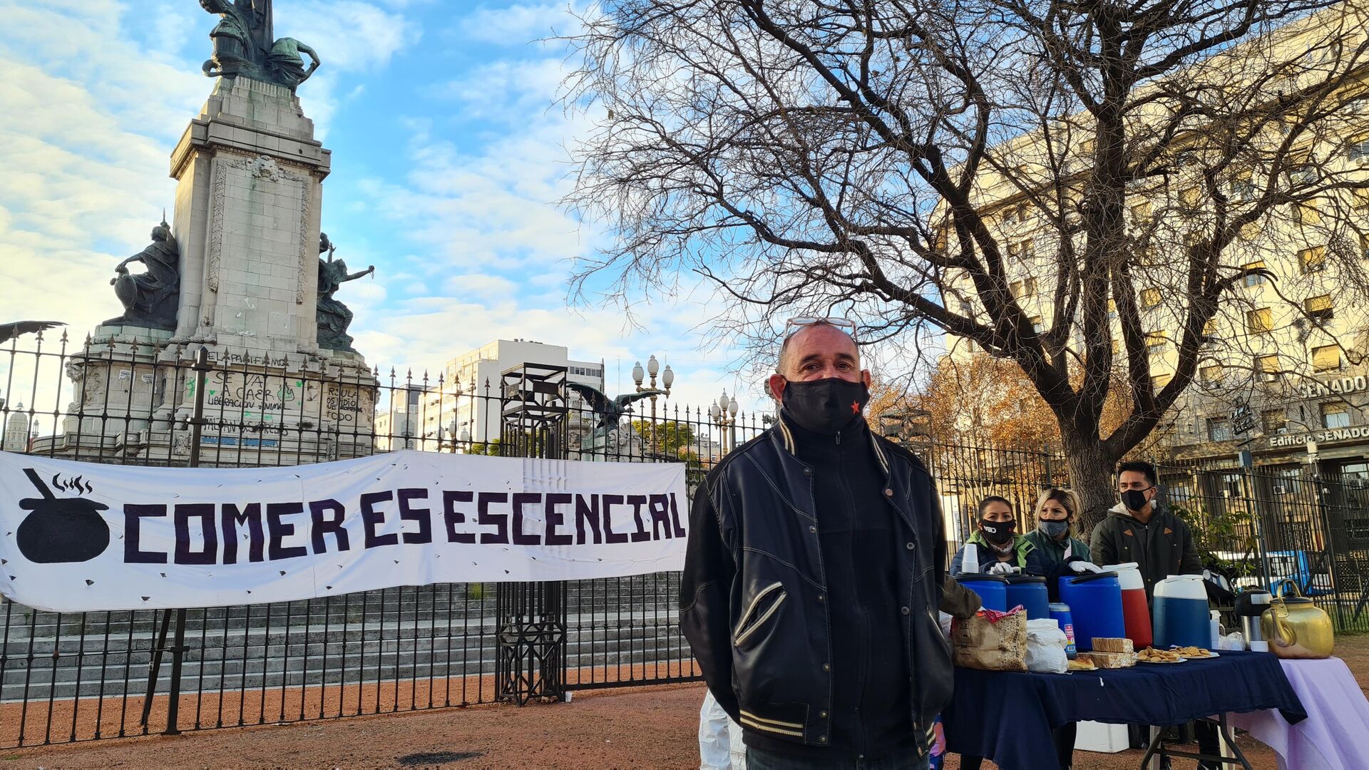 Fabio Manuppella, referente de la ONG Proyecto 7, frente al Congreso nacional - Sputnik Mundo, 1920, 22.06.2021