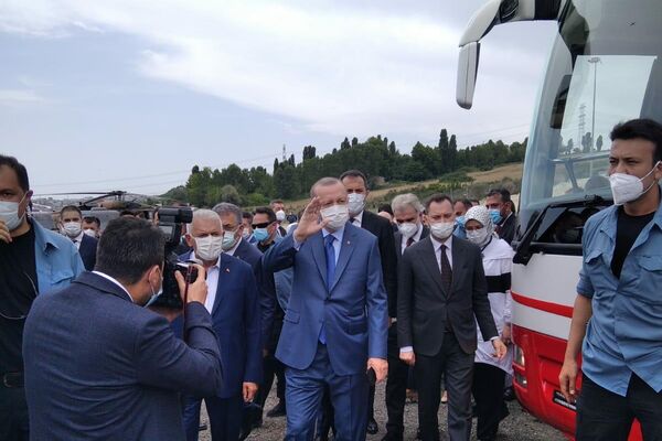 El presidente de Turquía, Recep Tayyip Erdogan, da inicio a la construcción del canal de Estambul - Sputnik Mundo