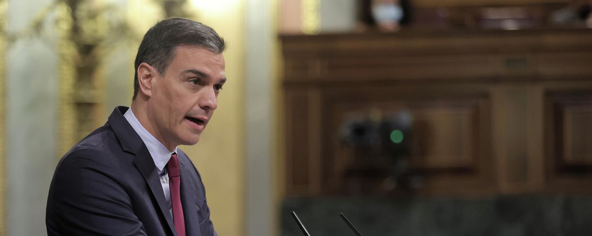 El presidente del Gobierno, Pedro Sánchez, en el Congreso de los Diputados El presidente del Gobierno, Pedro Sánchez, en el Congreso de los Diputados - Sputnik Mundo, 1920, 04.08.2021