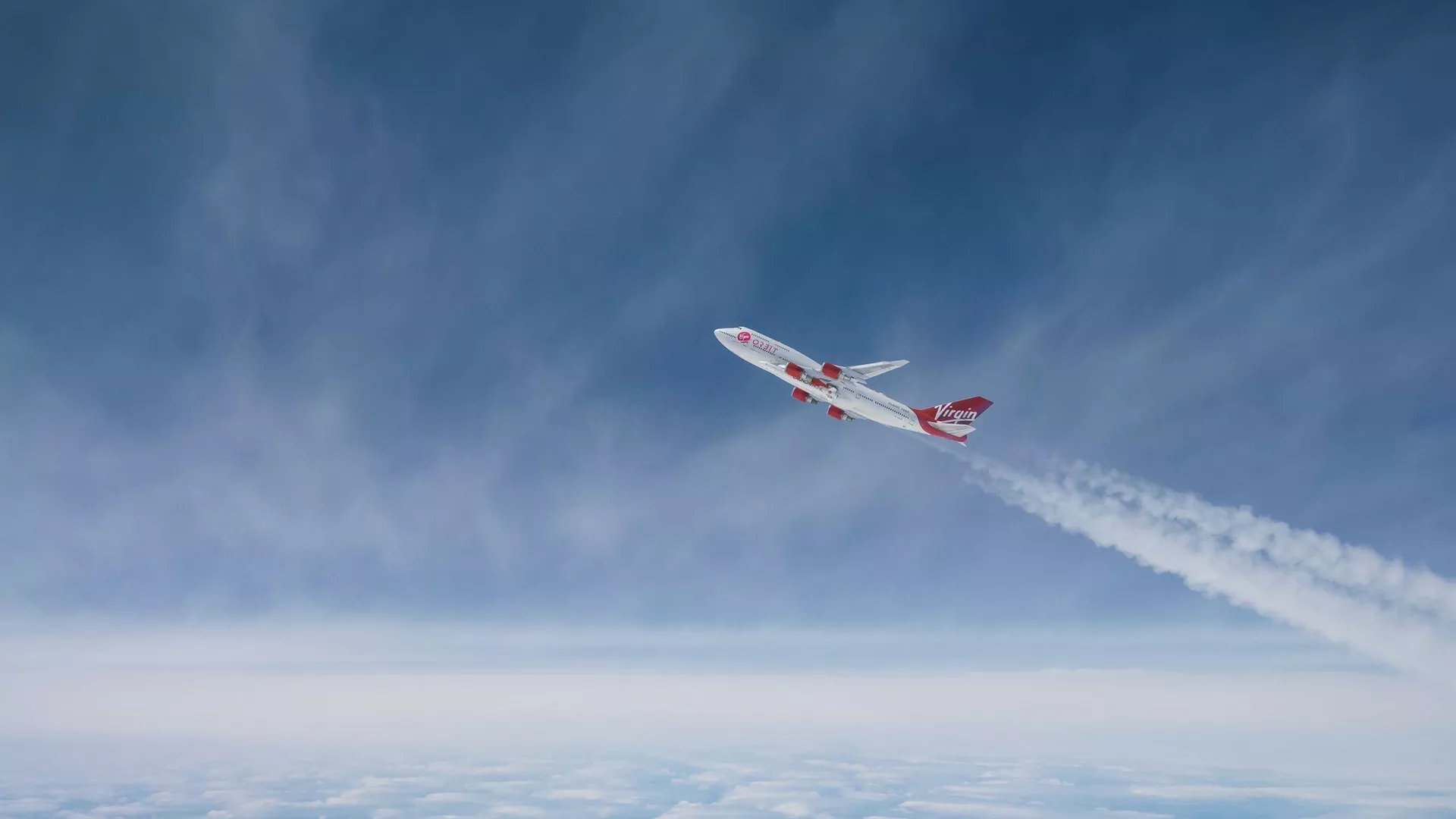 Boeing 747 de Virgin Orbit realiza una maniobra de lanzamiento