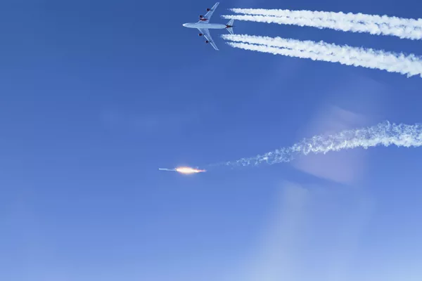 Boeing 747 de Virgin Orbit realiza una maniobra de lanzamiento Boeing 747 de Virgin Orbit realiza una maniobra de lanzamiento - Sputnik Mundo