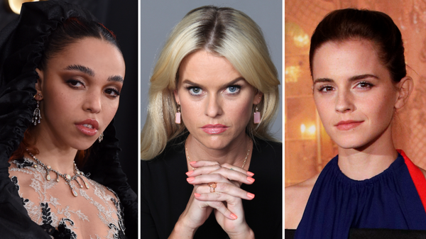 La cantante FKA Twigs y las actrices Alice Eve y Emma Watson - Sputnik Mundo