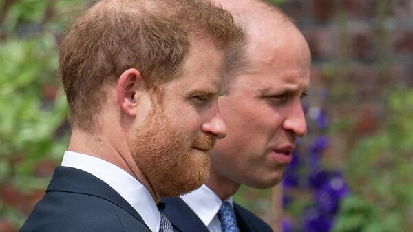 Los hermanos Harry y William, príncipes del Reino Unido - Sputnik Mundo