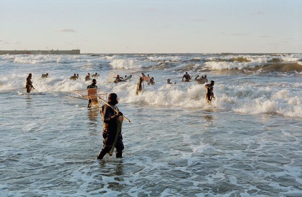 La instantánea Los cazadores de ámbar, de Guennadi Prijodko, fue tomada en la región de Kaliningrado, donde se encuentra el 90% de las reservas mundiales de ámbar. - Sputnik Mundo