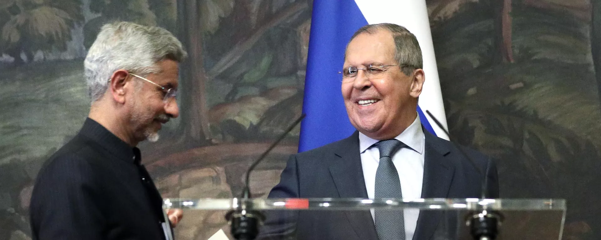 El canciller indio, Subrahmanyam Jaishankar, y  el ministro de Exteriores ruso, Serguéi Lavrov - Sputnik Mundo, 1920, 09.07.2021