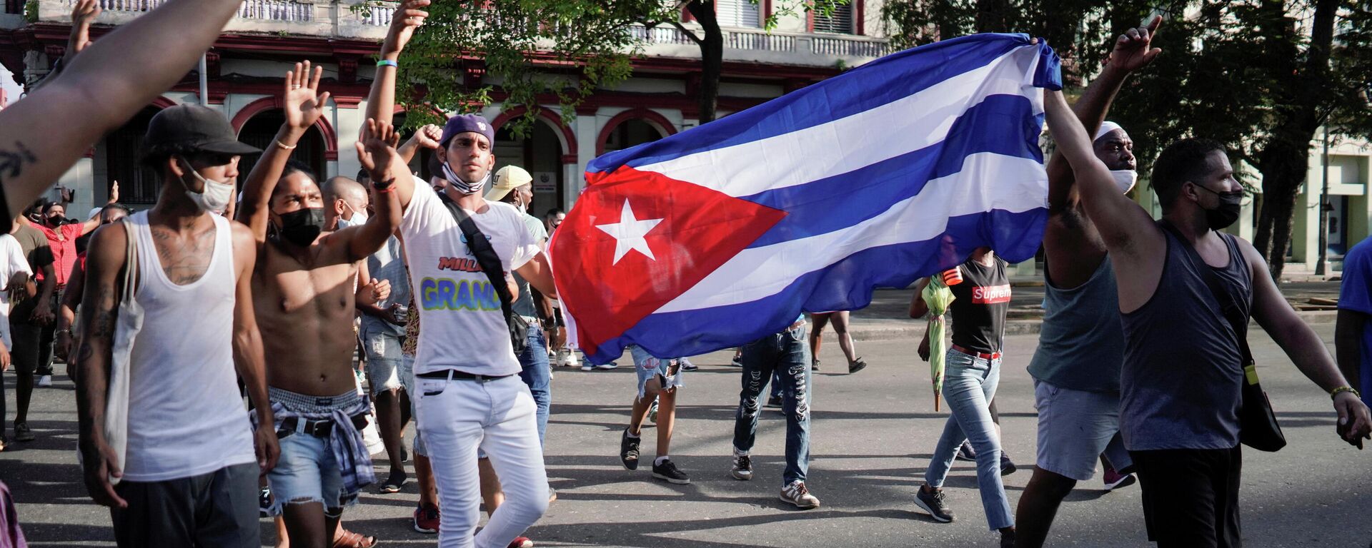 Manifestación en La Habana, Cuba - Sputnik Mundo, 1920, 12.07.2021