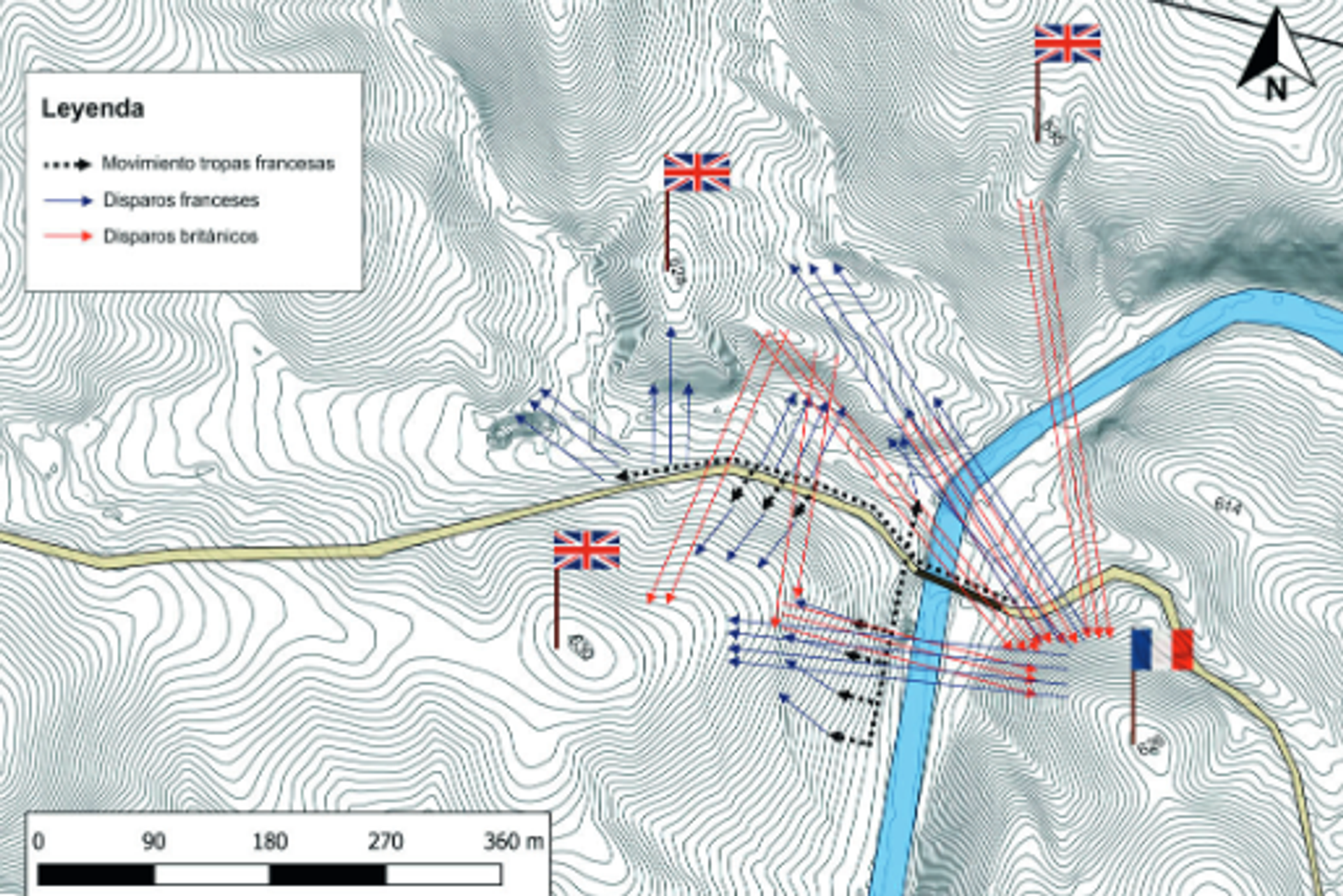 Mapa de las direcciones a las que apuntaban los fusiles británicos y franceses - Sputnik Mundo, 1920, 29.07.2021