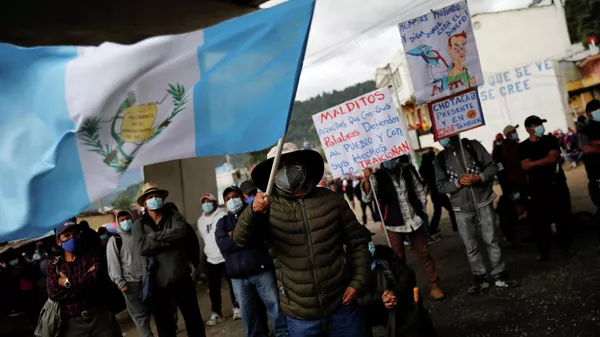 Protestas contra el presidente de Guatemala Alejandro Giammatei - Sputnik Mundo