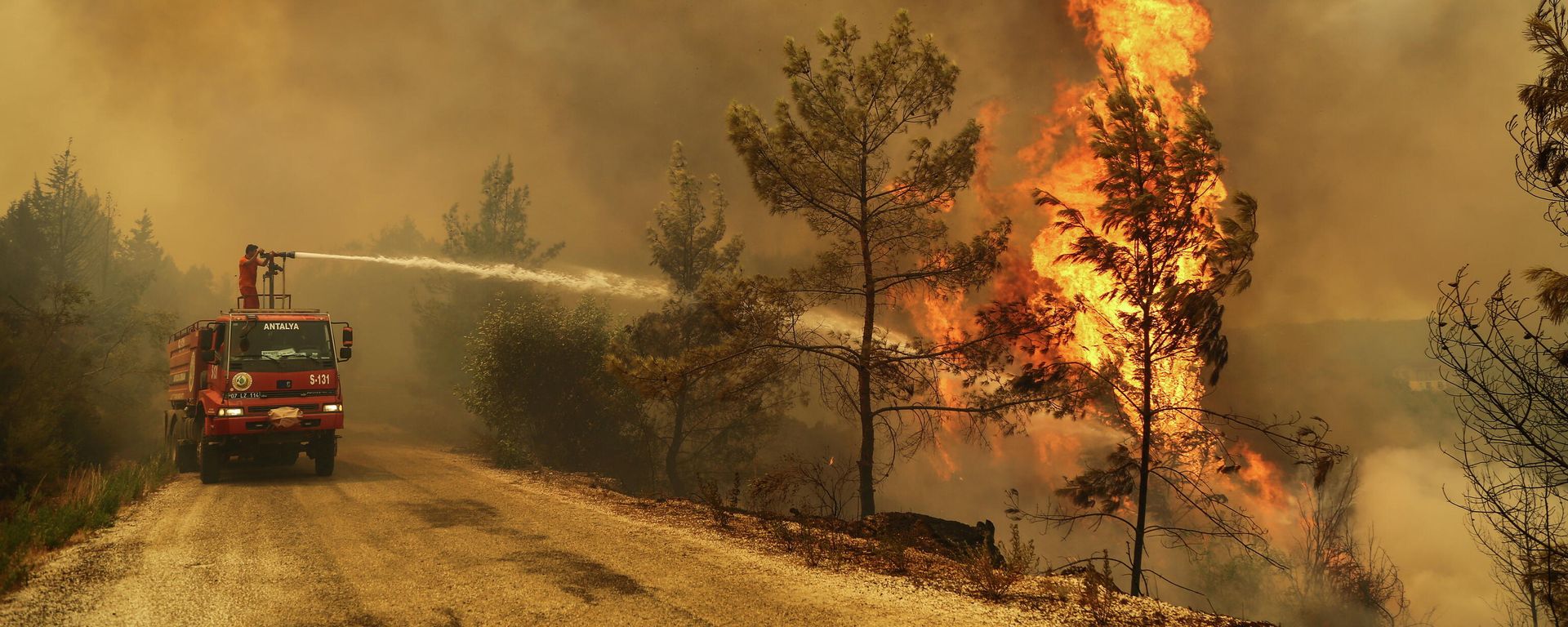 Bomberos combaten los incendios forestales en Turquía - Sputnik Mundo, 1920, 31.07.2021