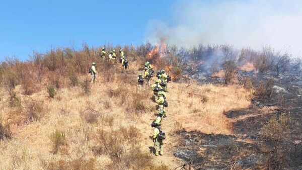 Bomberos del Infoca en primera línea en IF Villarrasa - Sputnik Mundo