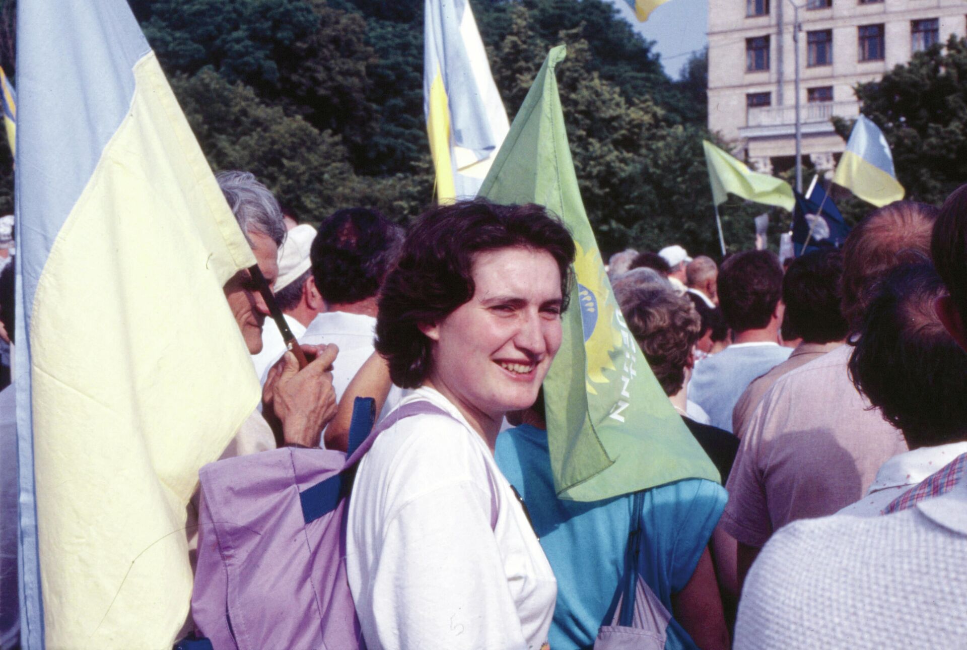 Sara Gutiérrez en una manifestación en Kiev (Ucrania) Sara Gutiérrez en una manifestación en Kiev (Ucrania) - Sputnik Mundo, 1920, 06.08.2021
