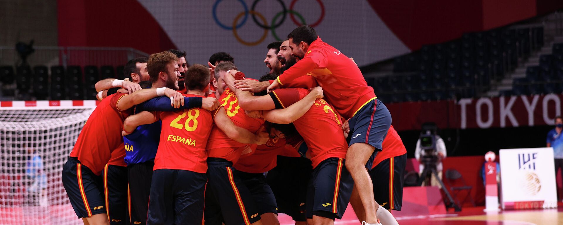 La selección española de balonmano masculino - Sputnik Mundo, 1920, 07.08.2021