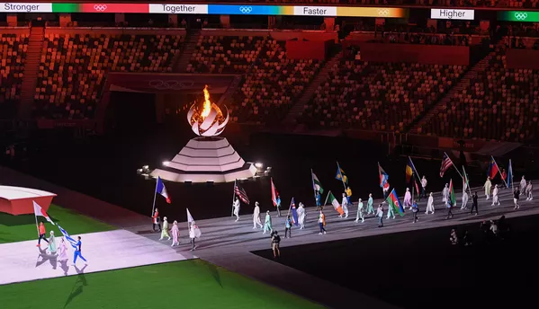 El paso de los atletas durante la ceremonia de clausura de los Juegos Olímpicos. El paso de los atletas durante la ceremonia de clausura de los Juegos Olímpicos. - Sputnik Mundo