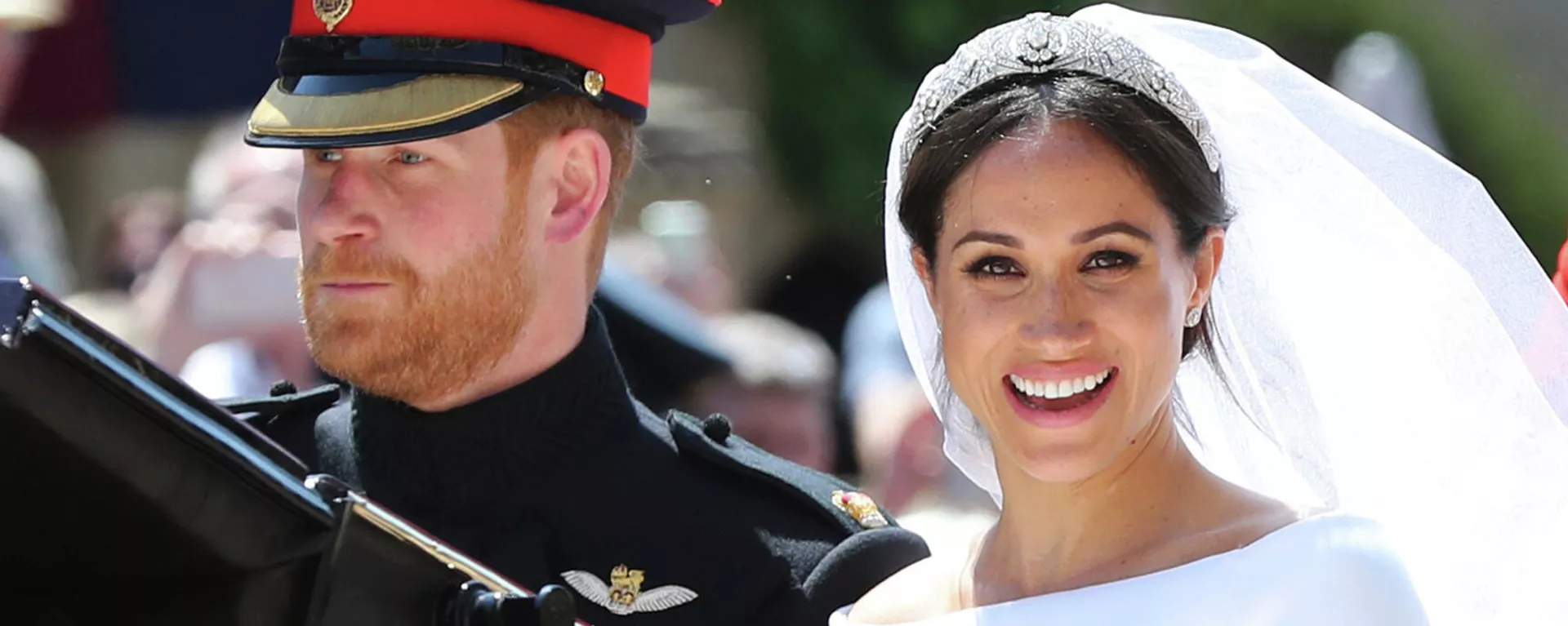 Meghan Markle, junto al príncipe Harry el día de su boda Meghan Markle, junto al príncipe Harry el día de su boda - Sputnik Mundo, 1920, 10.08.2021