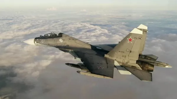 Un Su-30, caza ruso - Sputnik Mundo