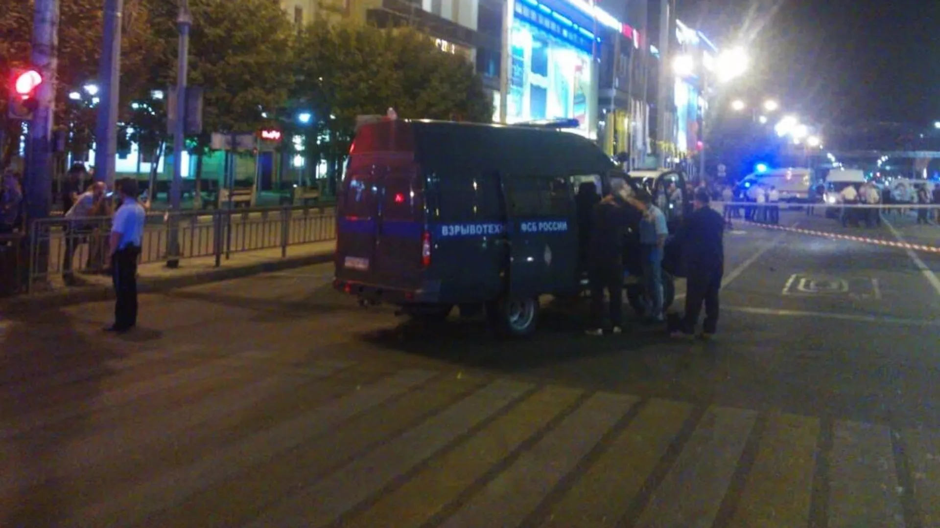 Lugar de explosión de un autobús de pasajeros en la ciudad rusa de Vorónezh