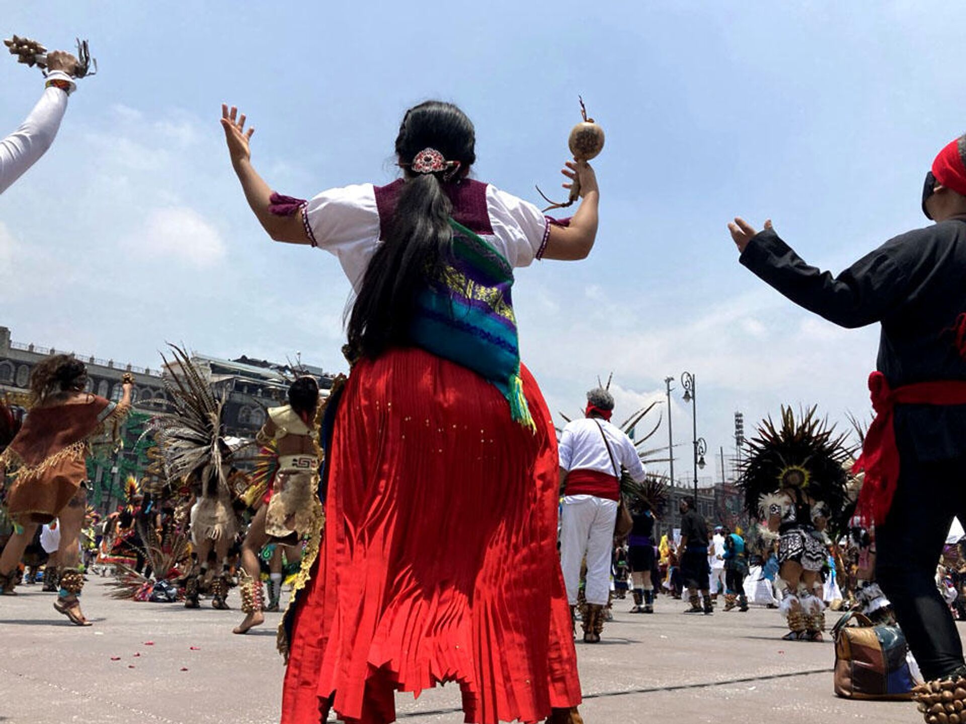 Celebración de 500 años de resistencia tenochka, Ciudad de México  - Sputnik Mundo, 1920, 14.08.2021