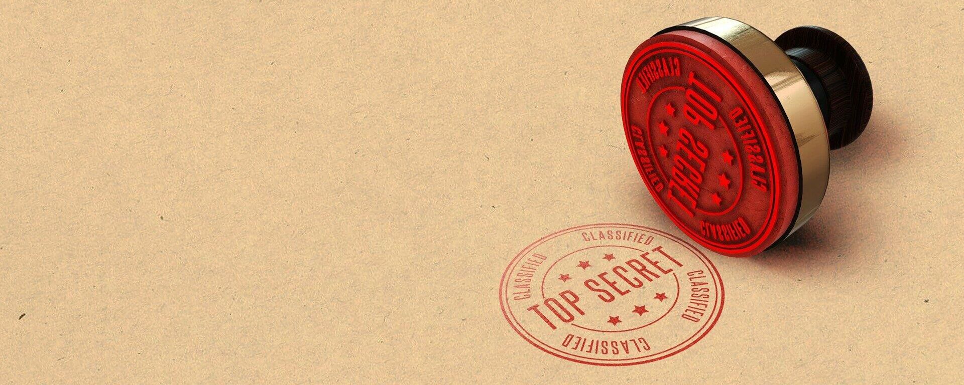 Sello de un documento secreto (imagen referencial) - Sputnik Mundo, 1920, 14.08.2021