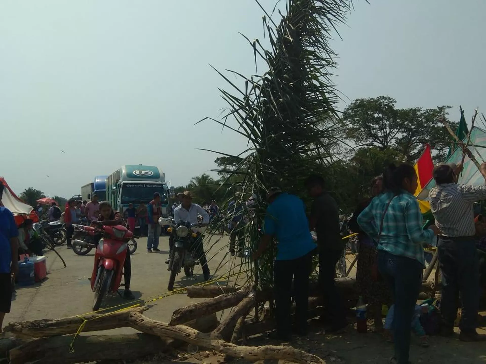 Indígenas que viven en el Territorio Indígena Multiétnico (TIM 1) bloquean la carretera Beni-La Paz, en Bolivia Indígenas que viven en el Territorio Indígena Multiétnico (TIM 1) bloquean la carretera Beni-La Paz, en Bolivia - Sputnik Mundo, 1920, 17.08.2021