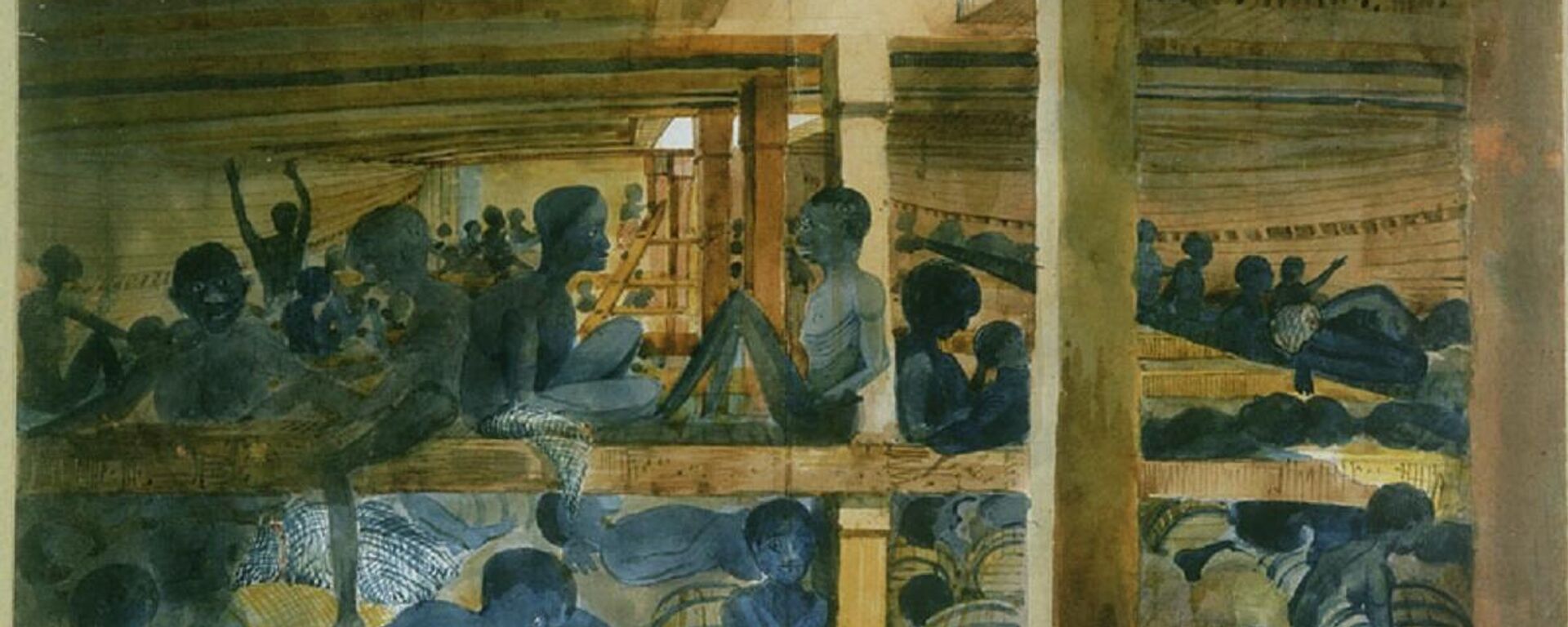 Pintura del barco Albornoz, donde los conquistadores españoles trasladaban esclavos de África hacia América - Sputnik Mundo, 1920, 22.10.2024