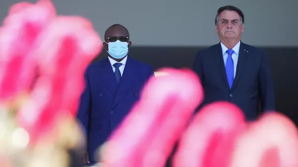 El presidente brasileño Jair Bolsonaro recibió en Brasilia al presidente de Guinea-Bissau, Umaro Sissoco Embaló - Sputnik Mundo
