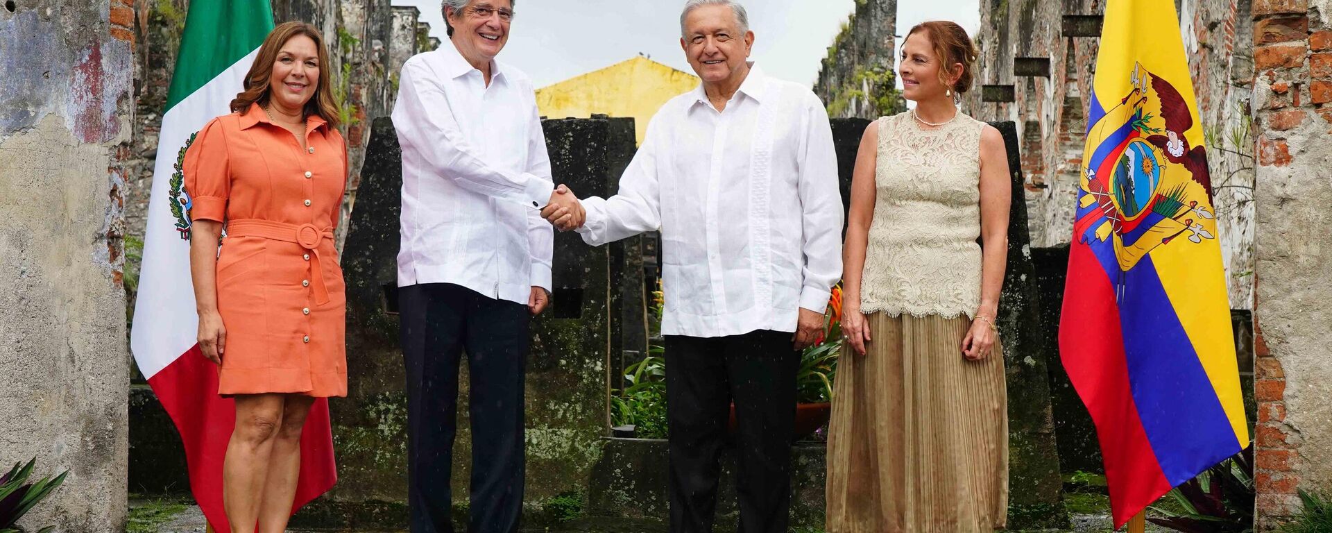 Presidente de Ecuador, Guillermo Lasso Mendoza, y presidente de Mexico, Andrés Manuel López Obrador - Sputnik Mundo, 1920, 24.08.2021