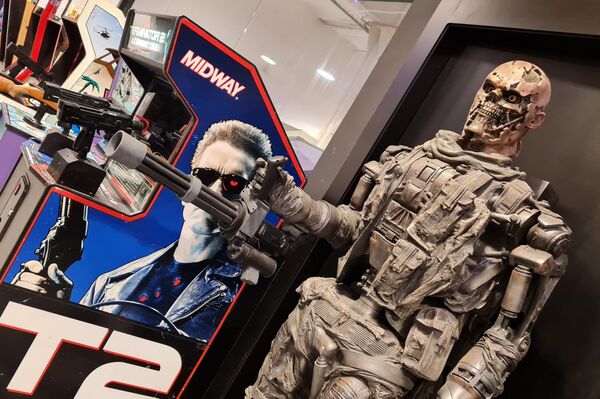 Detalle de una máquina en Arcade Vintage, el museo del videojuego en la localidad alicantina de Ibi, en España - Sputnik Mundo