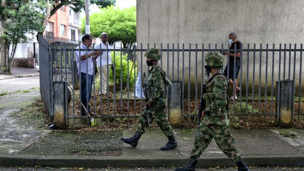 Militares en las calles de Cali, Colombia (archivo) - Sputnik Mundo