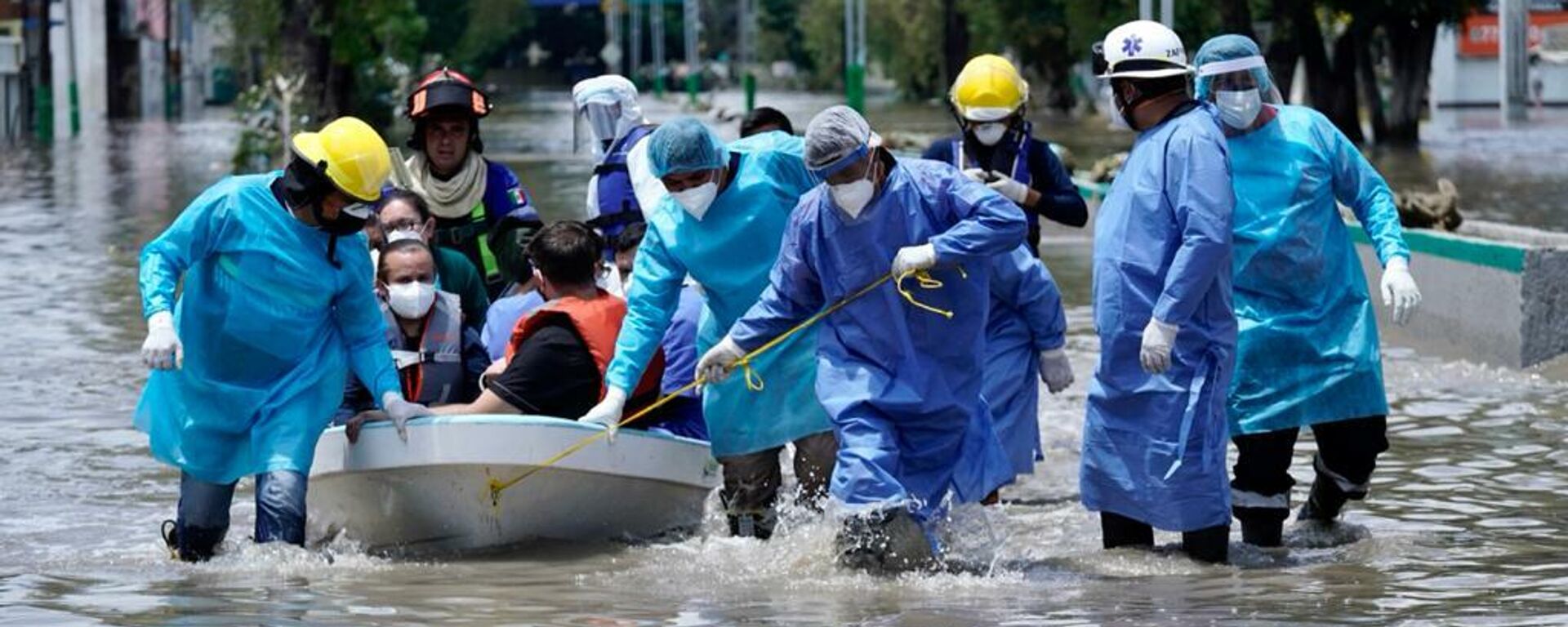 Hospital inundado en Tula, centro de México - Sputnik Mundo, 1920, 07.09.2021