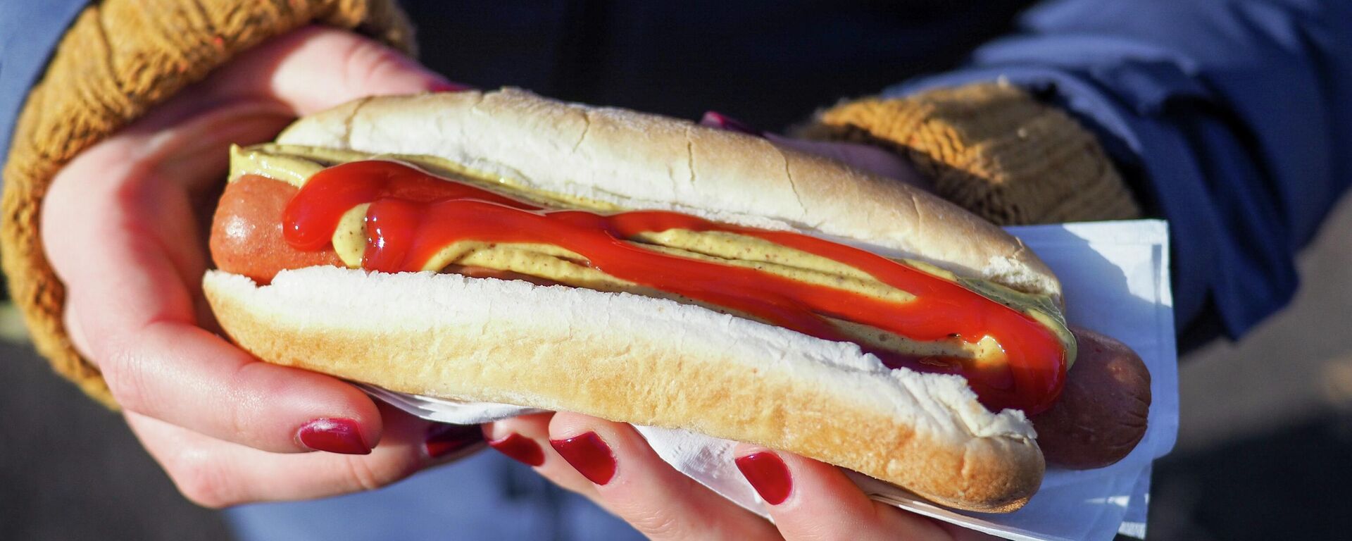 Un perro caliente con kétchup (imagen referencial) Un perro caliente con kétchup (imagen referencial) - Sputnik Mundo, 1920, 10.09.2021