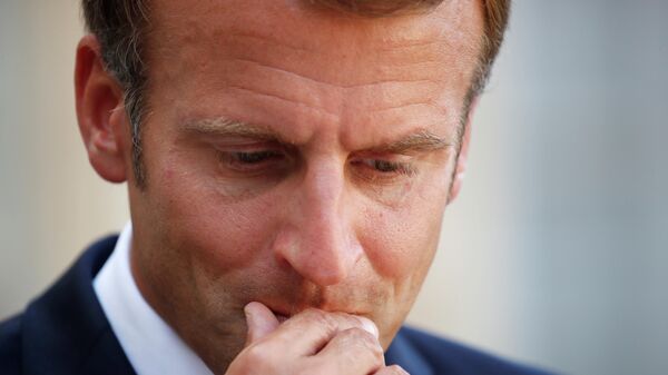 el presidente francés Emmanuel Macron - Sputnik Mundo