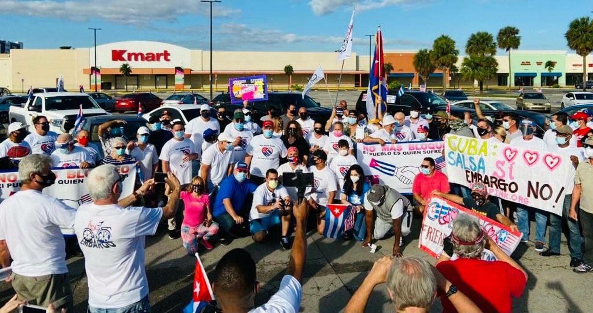 Manifestación contra el bloqueo de EEUU a Cuba - Sputnik Mundo, 1920, 13.09.2021