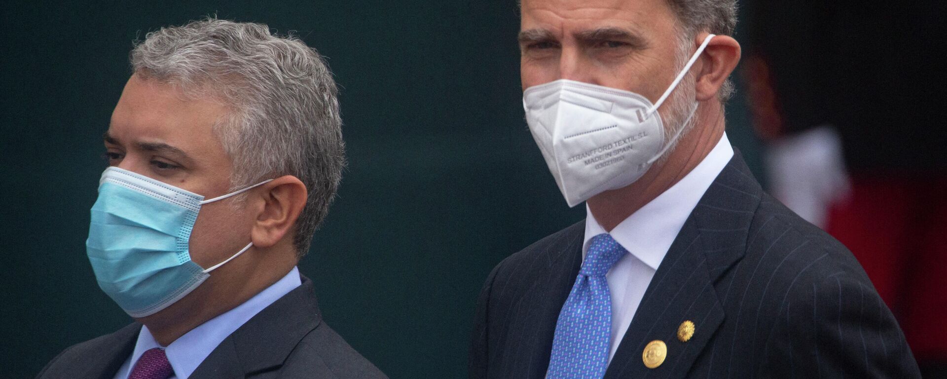 El presidente de Colombia, Iván Duque, junto a Felipe VI, rey de España - Sputnik Mundo, 1920, 15.09.2021