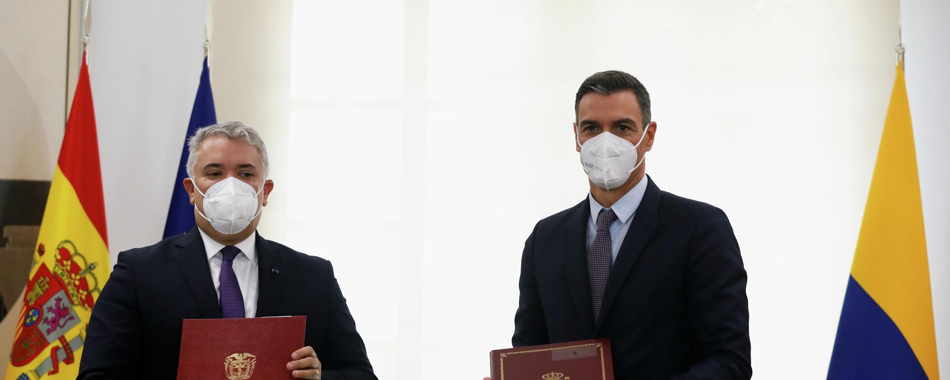 El mandatario de Colombia, Iván Duque, y el presidente del Gobierno español, Pedro Sánchez - Sputnik Mundo, 1920, 16.09.2021
