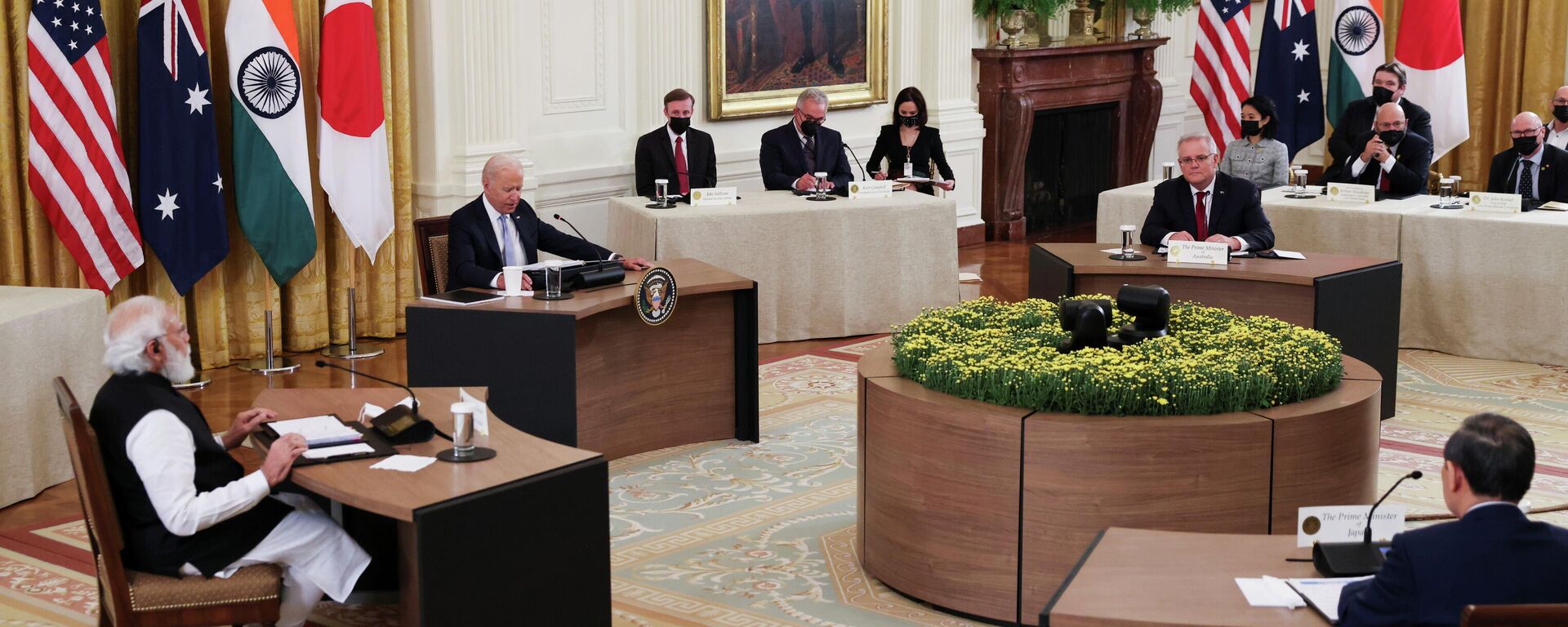 Los líderes del Quad se reúnen en la Casa Blanca el 24 de septiembre - Sputnik Mundo, 1920, 25.09.2021