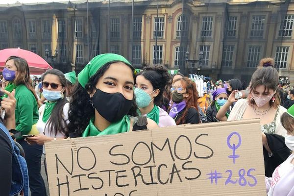 Feministas marchan en Colombia por la despenalización del aborto Feministas marchan en Colombia por la despenalización del aborto - Sputnik Mundo