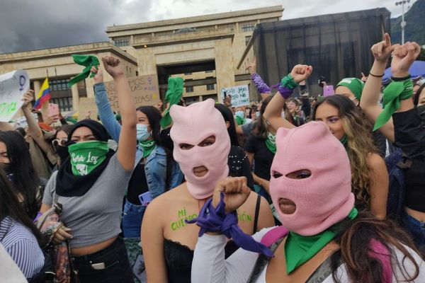 Feministas marchan en Colombia por la despenalización del aborto Feministas marchan en Colombia por la despenalización del aborto - Sputnik Mundo