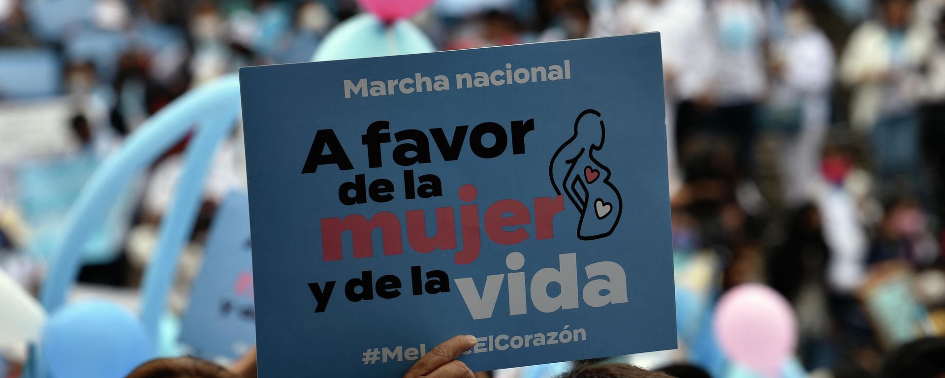 Pancarta promovida en la Marcha a Favor de la Mujer y de la Vida Pancarta promovida en la Marcha a Favor de la Mujer y de la Vida - Sputnik Mundo, 1920, 06.10.2021