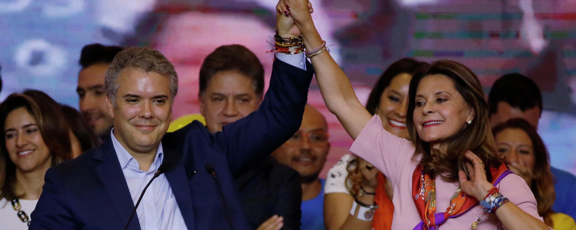 El presidente de Colombia, Iván Duque, y la vicepresidenta, Marta Lucía Ramírez - Sputnik Mundo, 1920, 06.10.2021